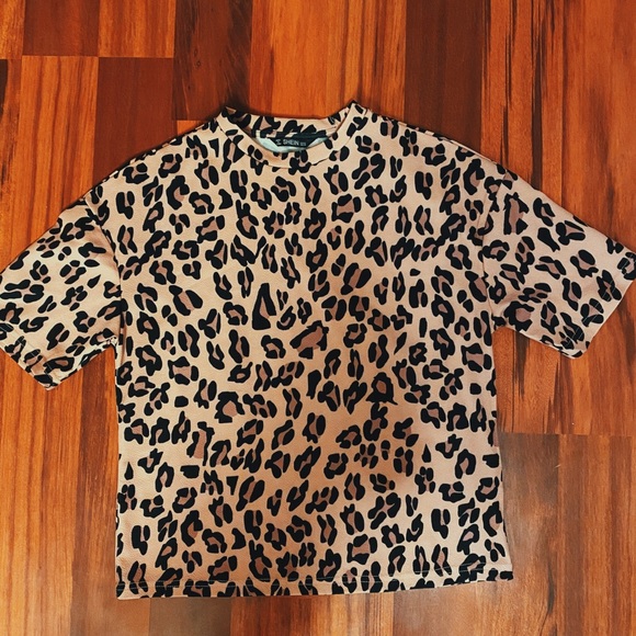SHEIN | Tops | Cute Cheetah Print Shirt 